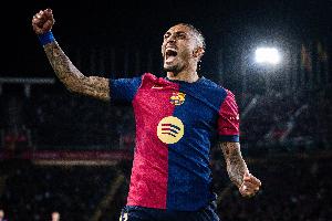 每体：拉菲尼亚已经恢复合练，有望复出参加巴萨vs毕巴的西甲联赛